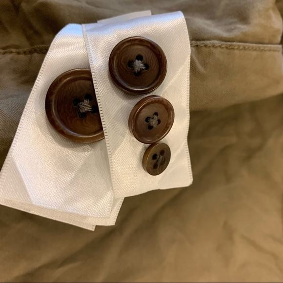 Fossil James Modern Trench Coat Field Jacket Green Tan Small - Picture 7 of 9